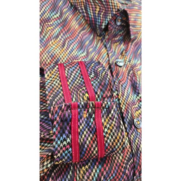 NWOT Robert Graham Tilston Tailored Fit Button Down Purple Wave Shirt Men XL - Picture 5 of 10